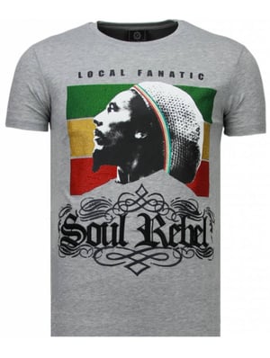 Local Fanatic Soul rebel bob rhinestone t-shirt