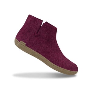 Glerups Low boot leather sole g 07-cranberry