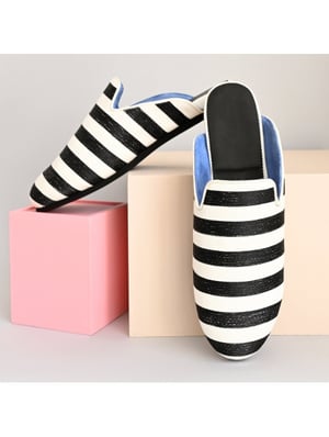HUMS Black stripe slipper aw116