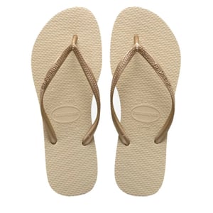 Havaianas slim | sand grey/light golde teenslippers dames