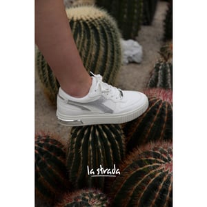 La Strada White pu + canvas 2101476-1005
