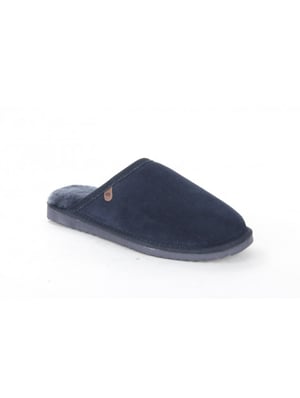 Warmbat Classic dk.navy heren pantoffel (open hiel)