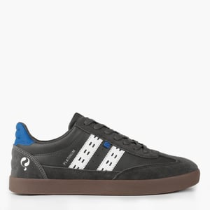 Q1905 Sneaker platinum middengrijs/koningsblauw/wit