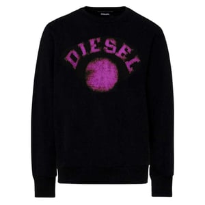 Diesel Heren Vervaagde Punt Logo Sweatshirt (Zwart)