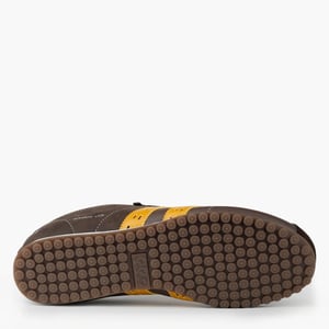 Q1905 Sneaker typhoon sp donkerbruin/geel