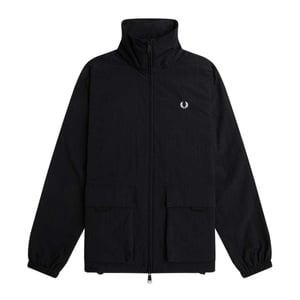 Fred Perry Heren Jas met Opgenaaide Zakken (Zwart)
