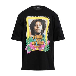 DSquared2 Unisex Volwassen Mijn Thuis Zit In Mijn Hoofd Bob Marley T-Shirt (Zwart)