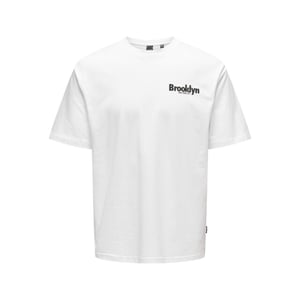 Only & Sons Onskeane rlx ss print tee noos off-white