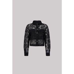 Jansen Amsterdam Fae jasje cl crochet long sleeve black