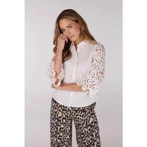 Jansen Amsterdam Odelia blouse l710 lach sleeves off-white