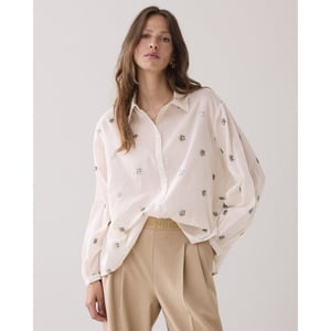 Summum 2s3328-12012 122 blouse scattered embro ivory