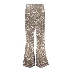 Geisha Jeans wide leopard zand dessin