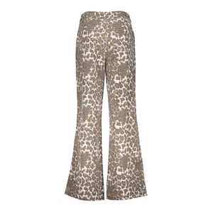 Geisha Jeans wide leopard zand dessin