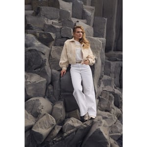 Nukus Nkf09051 17 abby pants denim embroidery off white