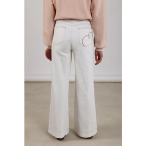 Nukus Nkf09051 17 abby pants denim embroidery off white