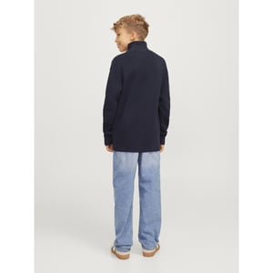 Jack & Jones Jprblamilano stitch knit half zip navy