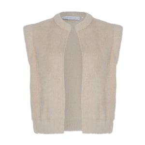 Rino & Pelle Elona.700noos rino en pelle short waistcoat stone