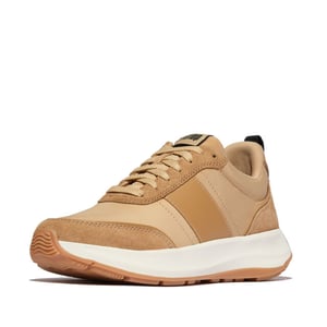 FitFlop F-mode flow sneaker nylon & suede mix
