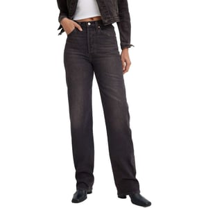 Levi's Ribcage full length static noise black denim