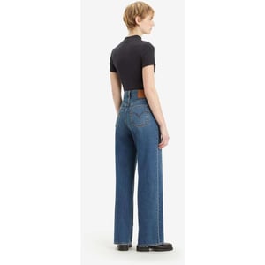 Levi's Ribcage wide leg polar permiter mid blue denim