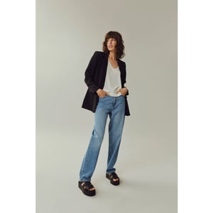 Vila vikelly jaf hw straight jeans-noos 14084730 medium blue