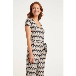 Smashed Lemon 24427 zachte stretch grafische print zomer jumpsuit |