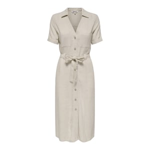 Only Onlsiesta ss linen bl shirt dress p zand