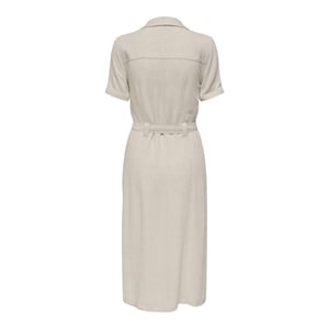 Only Onlsiesta ss linen bl shirt dress p zand