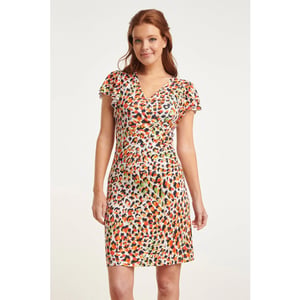 Smashed Lemon 24446 zomerjurkje met ruchesdierenprint |