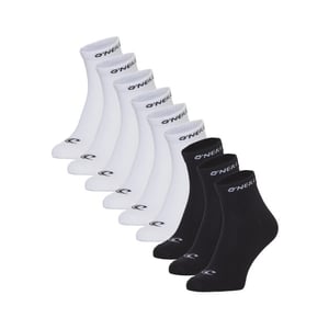O'Neill Heren / dames enkelsokken quarter sokken 9-pack wit/zwart