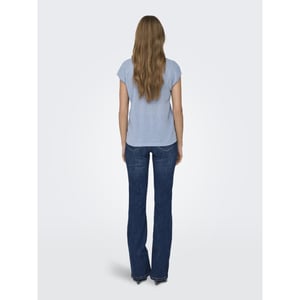 Only Onlsilvery s/s v neck lurex top jrs