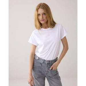 Summum 3s5185-30714 110 rhine stone logo tee white