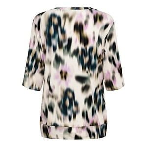 &Co Woman Top lucille faded flower khaki multi