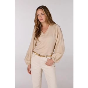 Jansen Amsterdam Sam top sq 168 wrap blouse sand