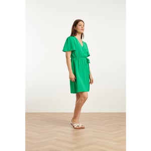 Smashed Lemon 25170 fel zomerjurk met overlap v-hals |