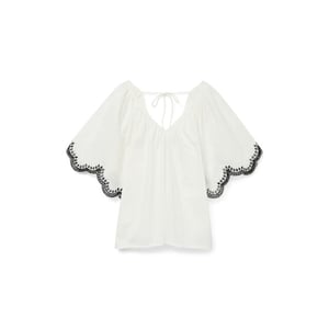 Vero Moda Vmdiana 24 v-neck top wvn btq off-white
