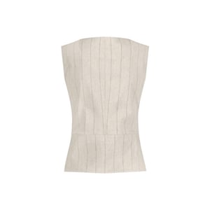Studio Anneloes Rebekka pinstripe gilet zand dessin