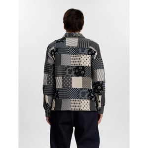 Anerkjendt 901950 akoscar patchwork overshirt 3134 cloud blue