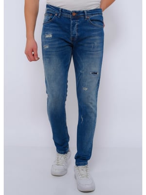 True Rise Jeans slim fit met gaten dc