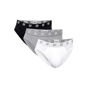 CR7 Heren slip 3-pack effen zwart/wit/grijs