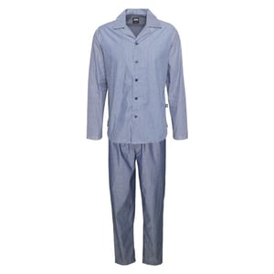 JBS Heren pyjama set lang gestreept met knoopsluiting licht
