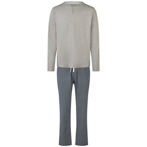 Phil & Co Heren pyjama set lang grijs/blauw