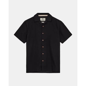 Anerkjendt 901934 akled s/s cot/linen shirt 0000 caviar