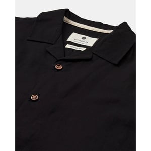 Anerkjendt 901934 akled s/s cot/linen shirt 0000 caviar