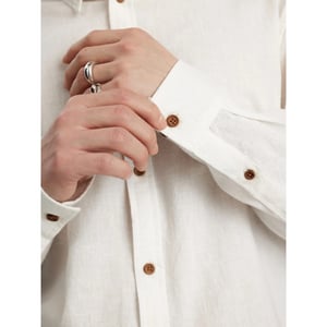Anerkjendt 901935 akleif l/s cot/linen shirt 9503 tofu