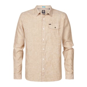 Petrol Industries Men shirt long sleeve uni zand dessin