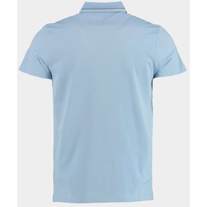 Bos Bright Blue Scotland blue polo korte mouw hilton polo contrast collar 25108hi31sb/210 light blue