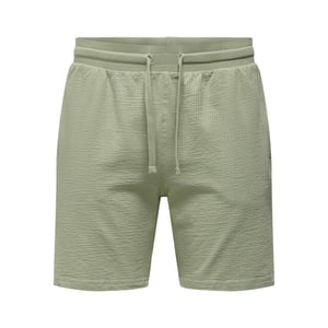 Only & Sons Onskian reg seersucker shorts noos olijf