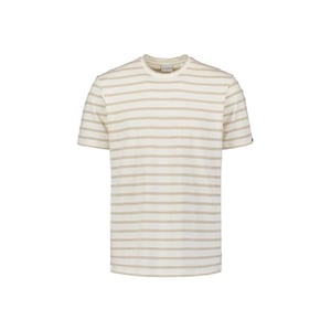 No Excess T-shirt crewneck jacquard stripes offwhite