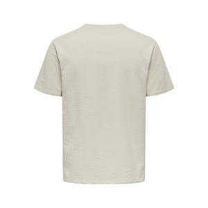 Only & Sons Onskian reg seersucker ss tee beige